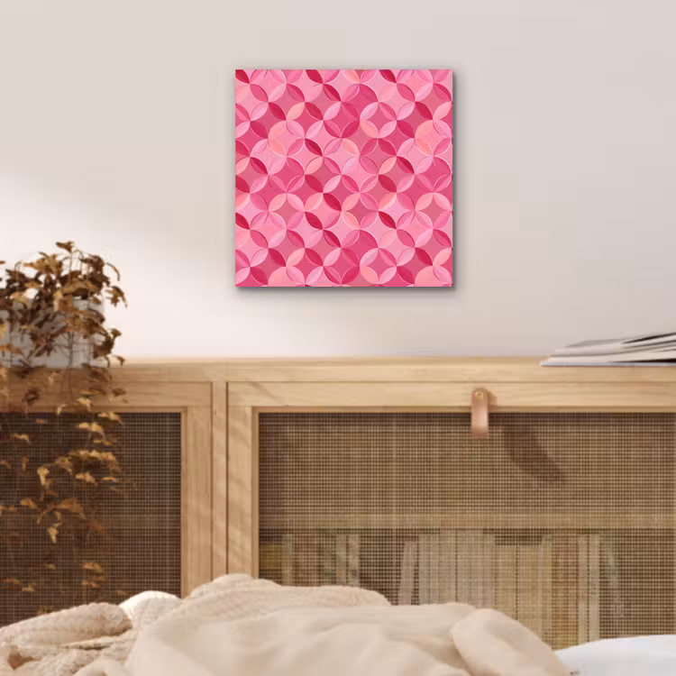 Geometrisch - Mozaïek - Modern - Roze aluminium wit klein 46 -sfeer3