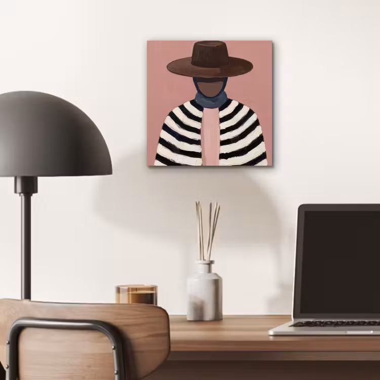 Grafisch - Vrouw - Roze aluminium wit klein -sfeer5