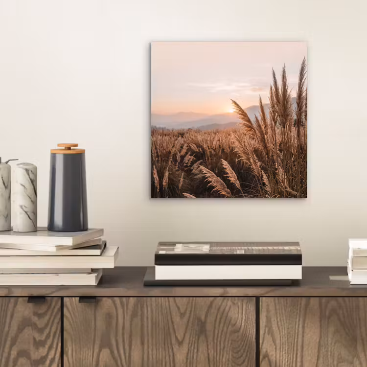 Gras - Veld - Zon - Natuur aluminium wit klein -sfeer1