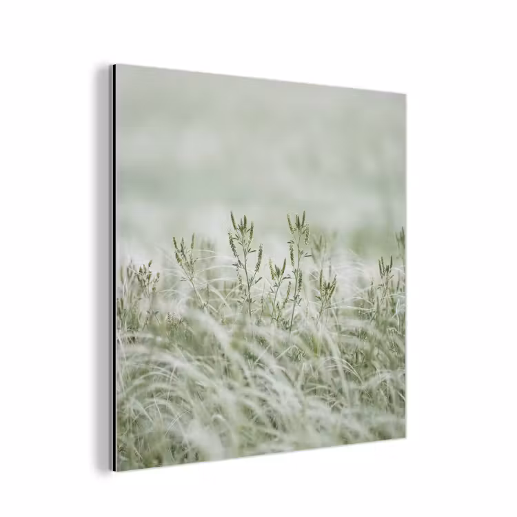 Grassen - Minimalistisch - Groen aluminium wit klein -3d