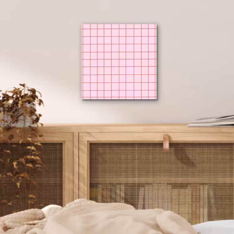 Raster - Patroon - Roze aluminium wit klein 46 -sfeer3