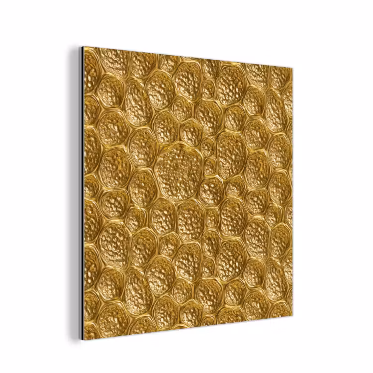 Gehamerd - Mozaïek - Antiek - Goud aluminium wit klein 46 -3d