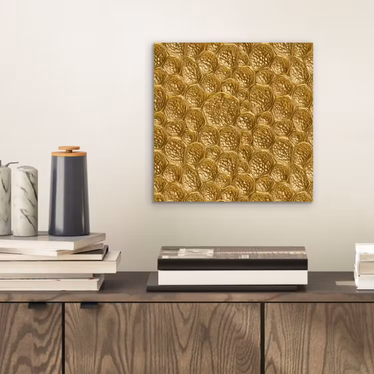 Gehamerd - Mozaïek - Antiek - Goud aluminium wit klein 46 -sfeer1