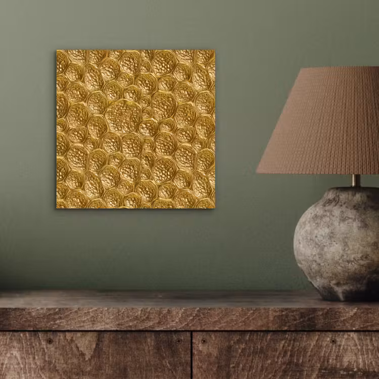 Gehamerd - Mozaïek - Antiek - Goud aluminium wit klein 46 -sfeer2