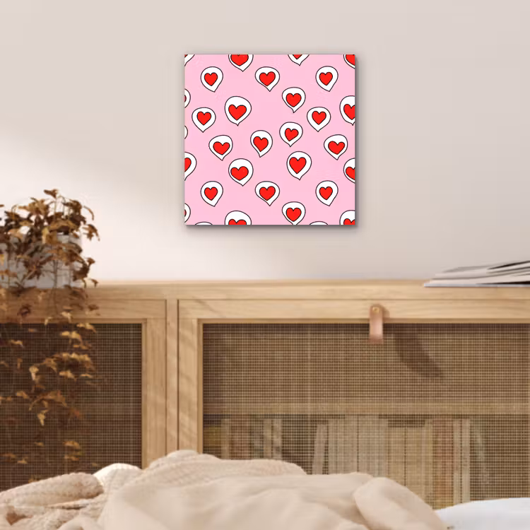 Hartjes - Patroon - Rood aluminium wit klein 46 -sfeer3