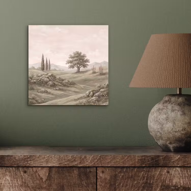 Heuvellandschap - Bomen - Natuur - Groen aluminium wit klein -sfeer2