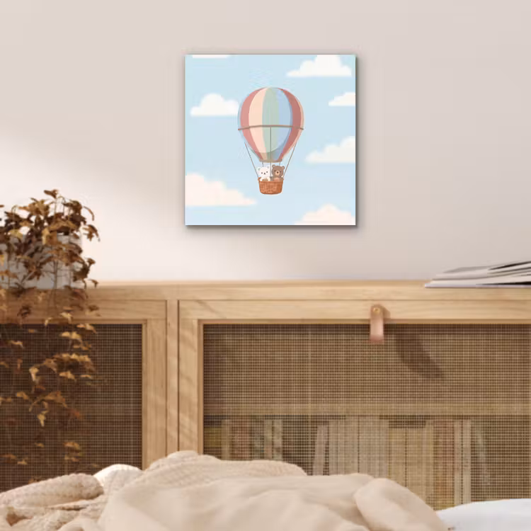 Luchtballon - Beren - Pastel aluminium wit klein -sfeer3