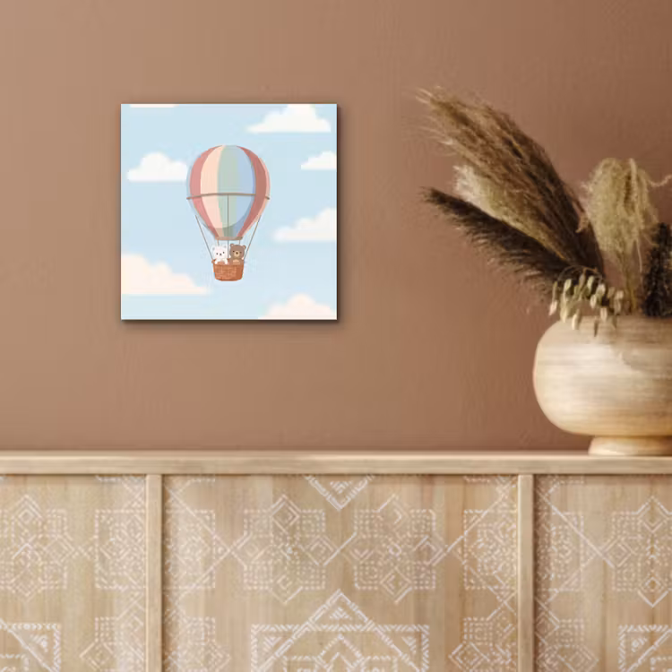Luchtballon - Beren - Pastel aluminium wit klein -sfeer4