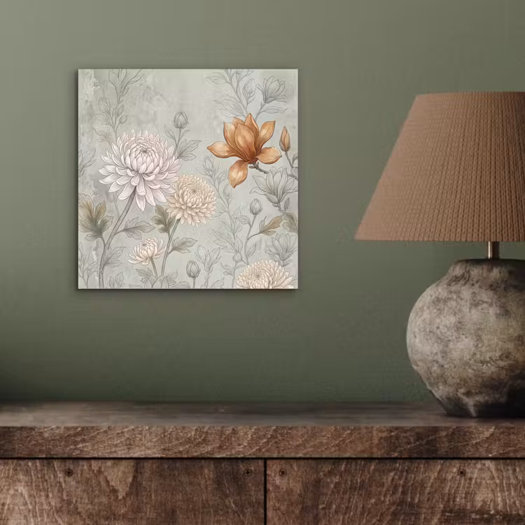 Illustratie - Bloemen - Groen aluminium wit klein -sfeer2