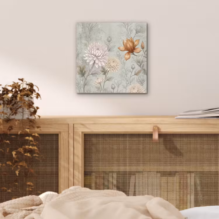 Illustratie - Bloemen - Groen aluminium wit klein -sfeer3