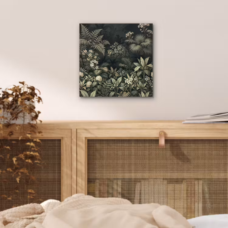 Jungle - Bladeren - Botanisch - Groen aluminium wit klein -sfeer3