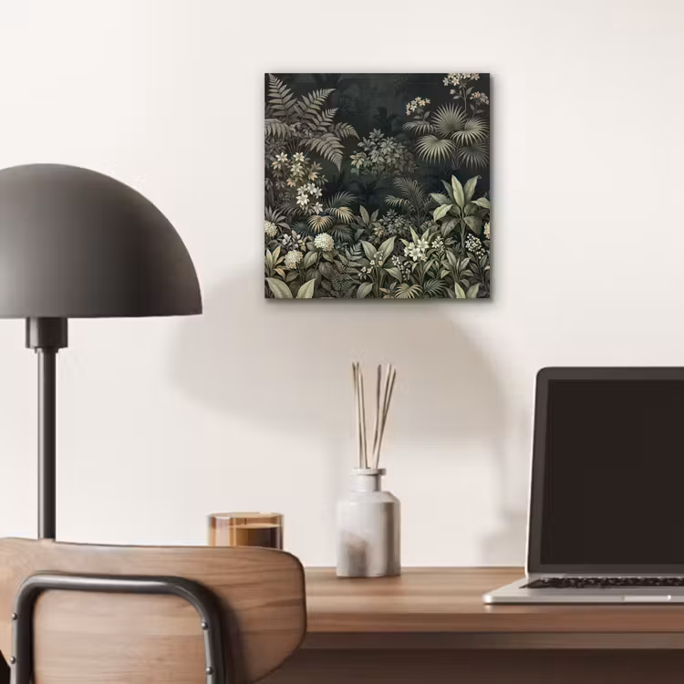 Jungle - Bladeren - Botanisch - Groen aluminium wit klein -sfeer5