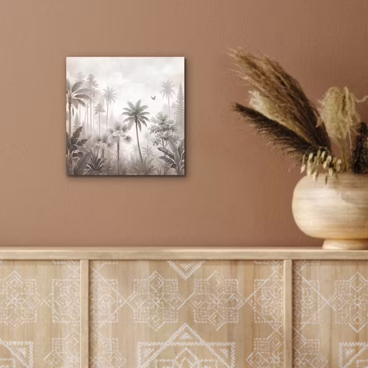 Jungle - Palmbomen - Natuur aluminium wit klein -sfeer4
