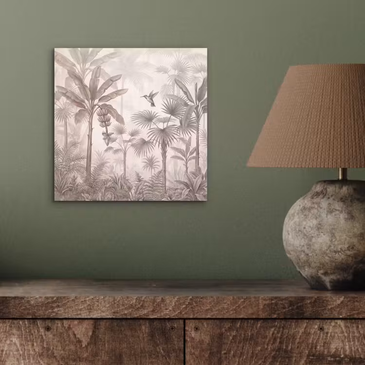 Jungle - Banenboom - Kolibrie - Beige aluminium wit klein -sfeer2