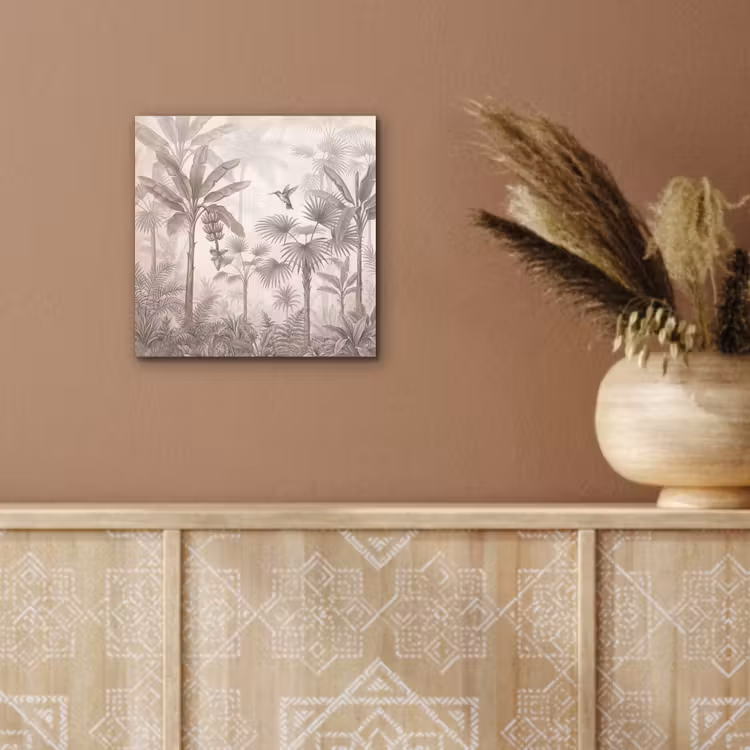 Jungle - Banenboom - Kolibrie - Beige aluminium wit klein -sfeer4