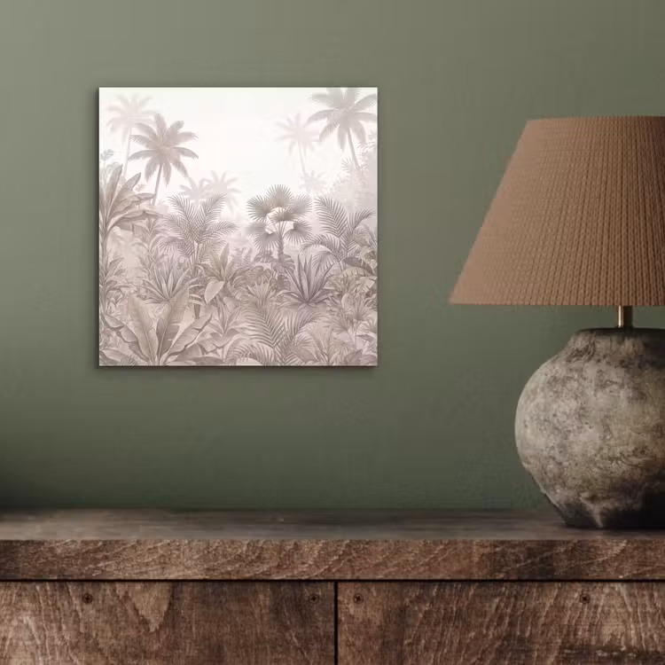 Jungle - Tropisch - Natuur -Vintage - Beige aluminium wit klein -sfeer2