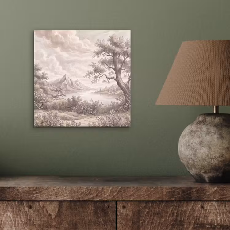 Landschap - Bergen - Meer - Natuur aluminium wit klein -sfeer2