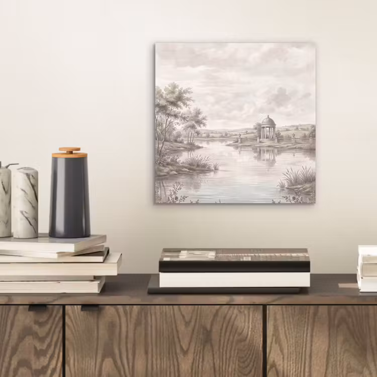 Landschap - Water - Natuur - Sepia aluminium wit klein -sfeer1