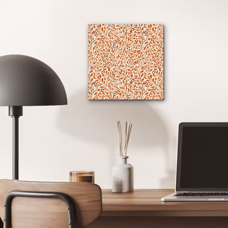 Bladeren - Botanisch - Terracotta aluminium wit klein 46 -sfeer5