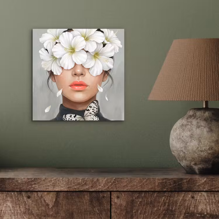 Lelies - Portret - Wit aluminium wit klein -sfeer2