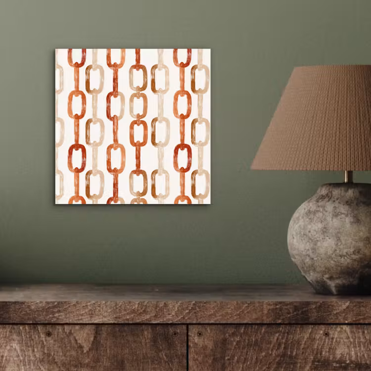 Schakels - Patroon - Aquarel - Terracotta aluminium wit klein 46 -sfeer2