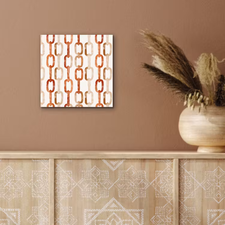 Schakels - Patroon - Aquarel - Terracotta aluminium wit klein 46 -sfeer4