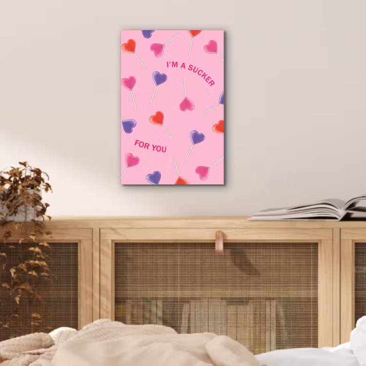 Lolly - Valentijn - Illustratie - Snoep aluminium wit klein -sfeer3