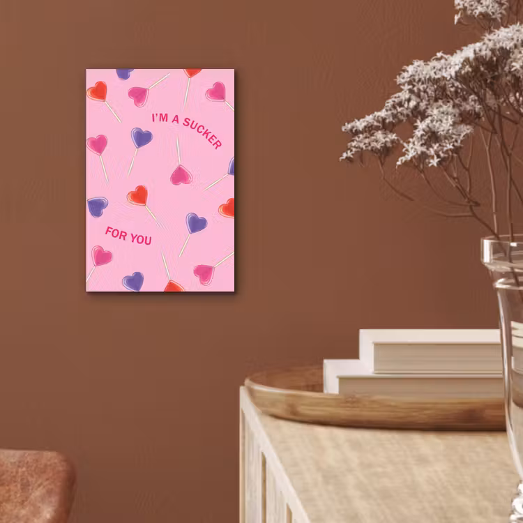 Lolly - Valentijn - Illustratie - Snoep aluminium wit klein -sfeer4