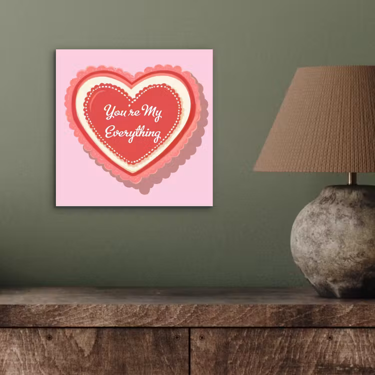 Liefde - Hart - Valentijn aluminium wit klein -sfeer2