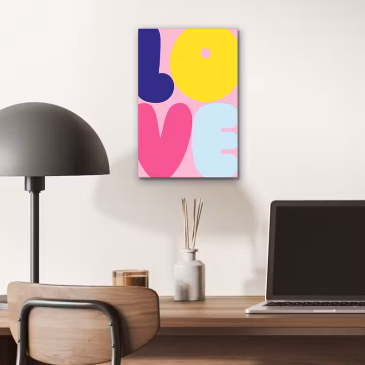 Love - Valentijn - Kleurrijk aluminium wit klein -sfeer5