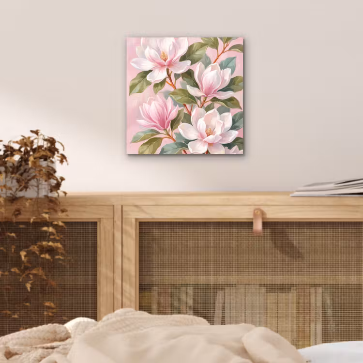 Magnolia's - Patroon - Roze aluminium wit klein -sfeer3