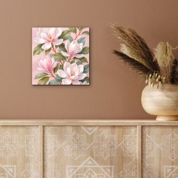 Magnolia's - Patroon - Roze aluminium wit klein -sfeer4