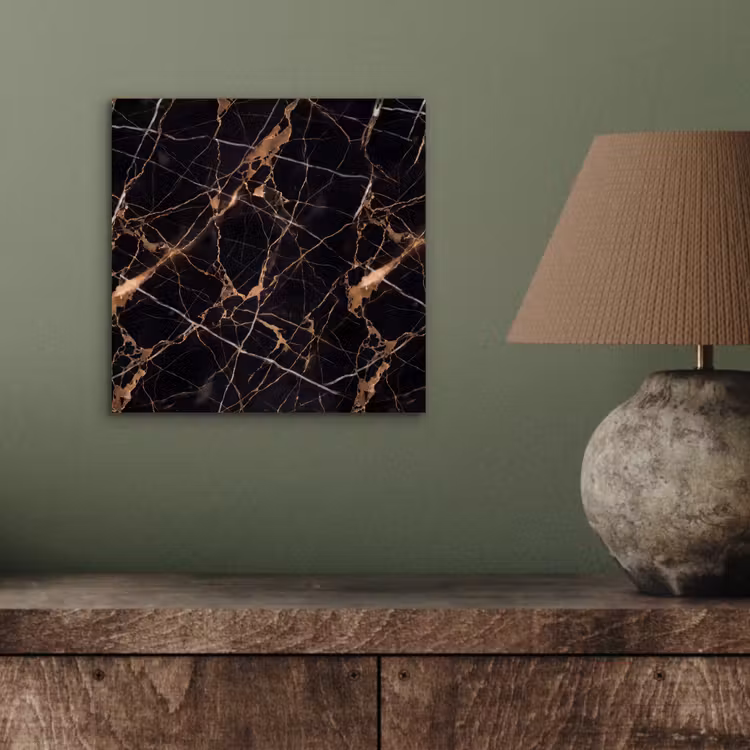 Marmer - Goud - Abstract - Zwart aluminium wit klein -sfeer2