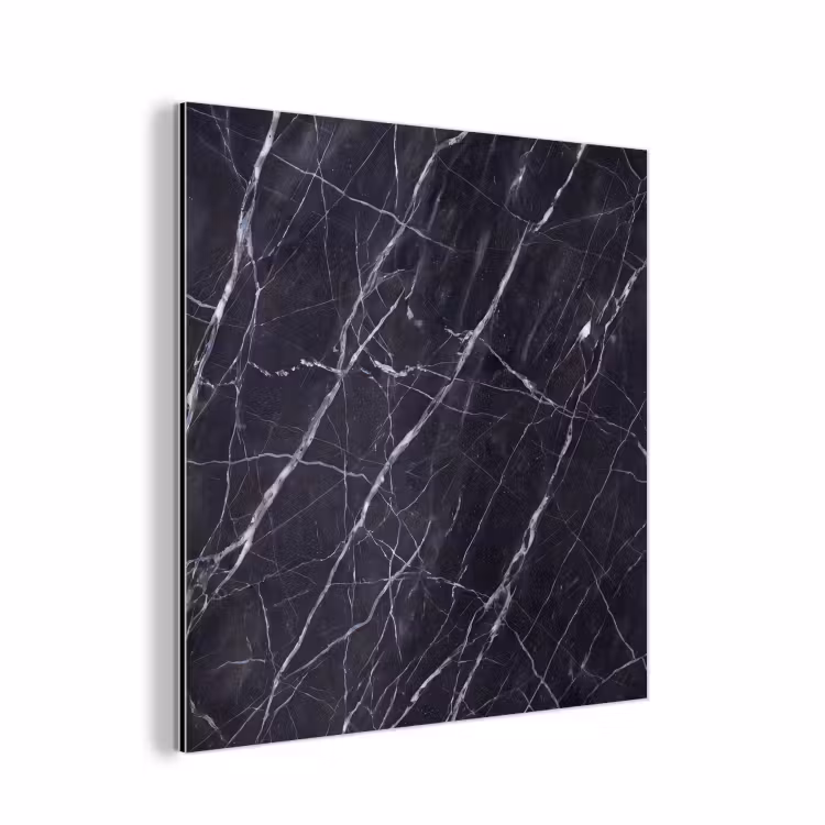 Marmer - Patroon - Modern - Zwart - Wit aluminium wit klein -3d