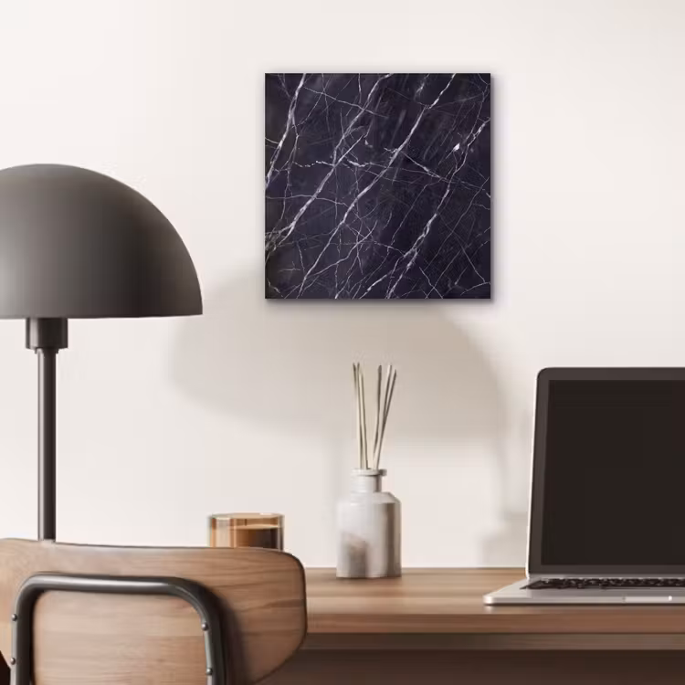 Marmer - Patroon - Modern - Zwart - Wit aluminium wit klein -sfeer5
