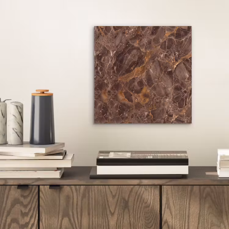 Marmer - Patroon - Natuur - Bruin - Goud aluminium wit klein -sfeer1