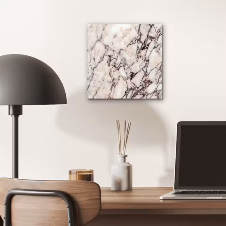 Marmer - Textuur - Abstract - Wit - Bruin aluminium wit klein -sfeer5