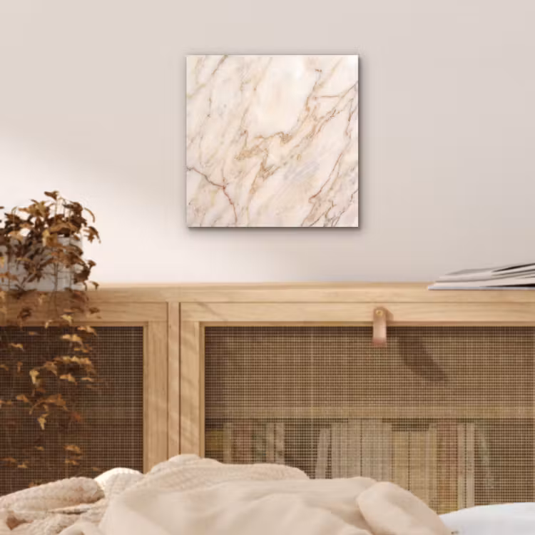 Marmer - Ader - Abstract - Wit - Goud aluminium wit klein -sfeer3