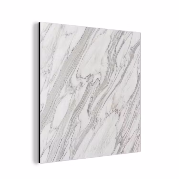 Marmer - Wit - Grijs - Structuur - Modern aluminium wit klein -3d