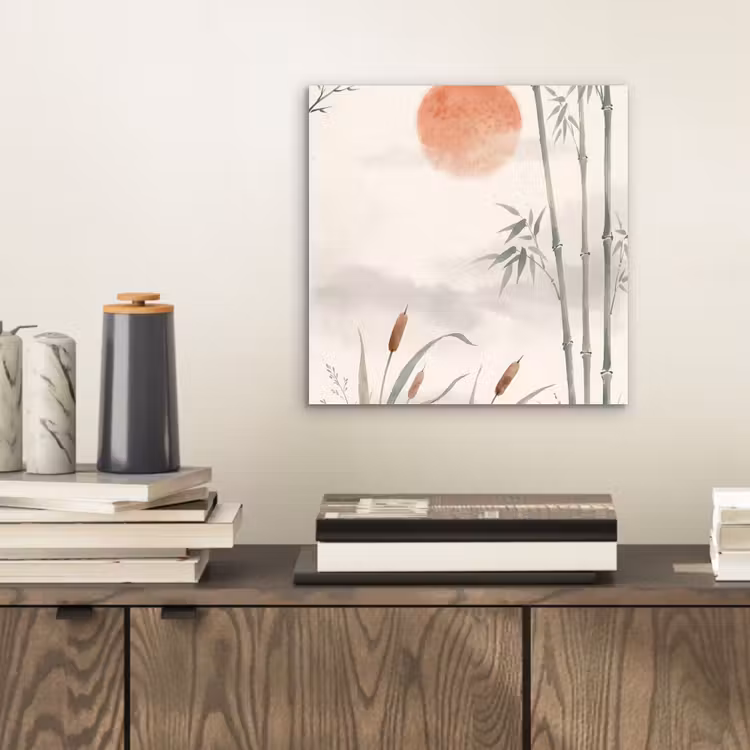 Minimalistisch - Bamboe - Groen aluminium wit klein -sfeer1