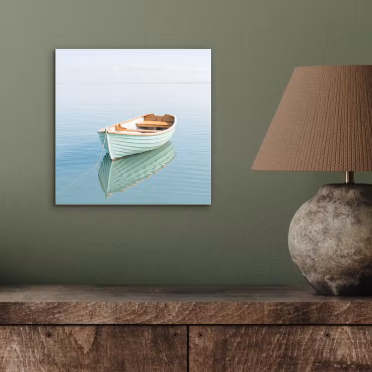 Minimalistisch - Boot - Zee aluminium wit klein -sfeer2