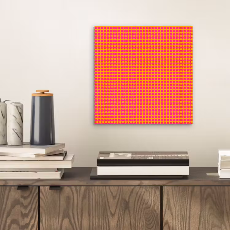 Modern - Stippen - Oranje aluminium wit klein 46 -sfeer1
