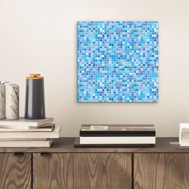 Mozaïek - Patroon - Turquoise aluminium wit klein 46 -sfeer1