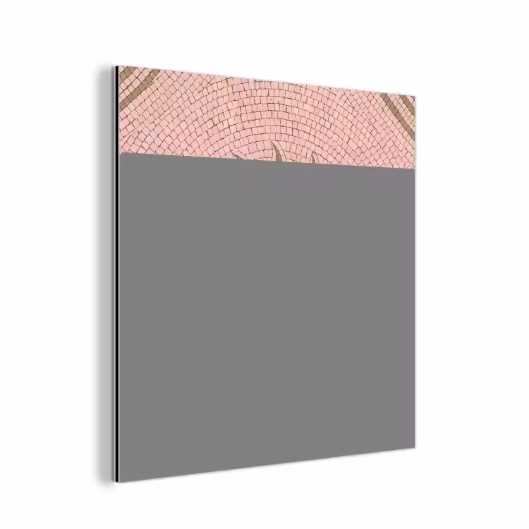 Mozaïek - Zon - Patroon - Klassiek - Roze aluminium wit klein -3d