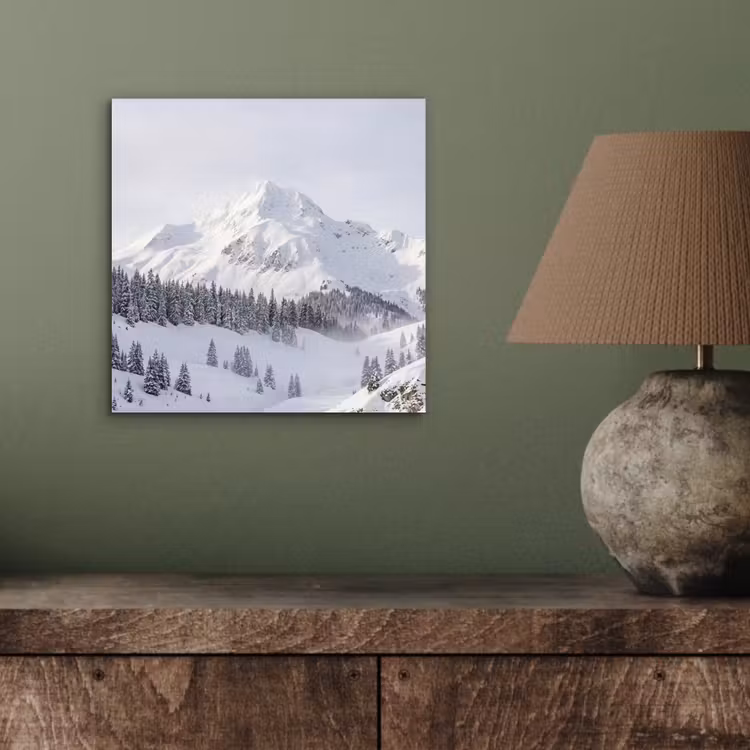 Berg - Sneeuw - Winter - Natuur - Wit aluminium wit klein -sfeer2