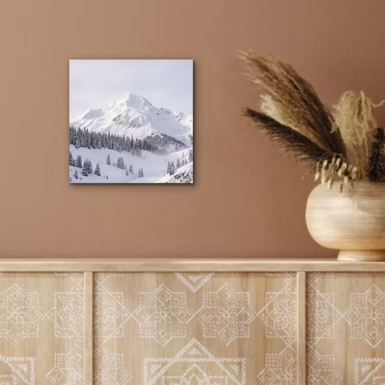 Berg - Sneeuw - Winter - Natuur - Wit aluminium wit klein -sfeer4