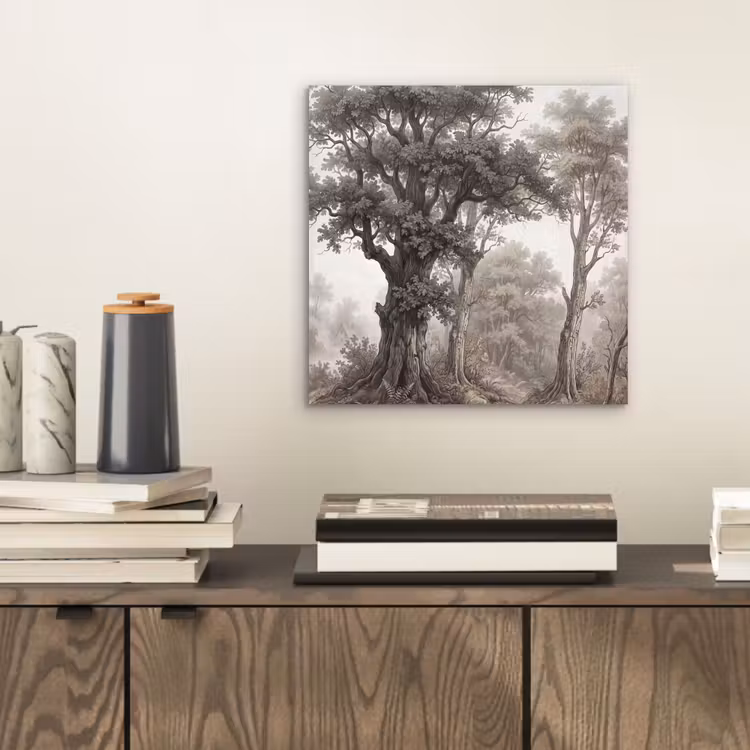Natuur - Bos - Eik aluminium wit klein -sfeer1