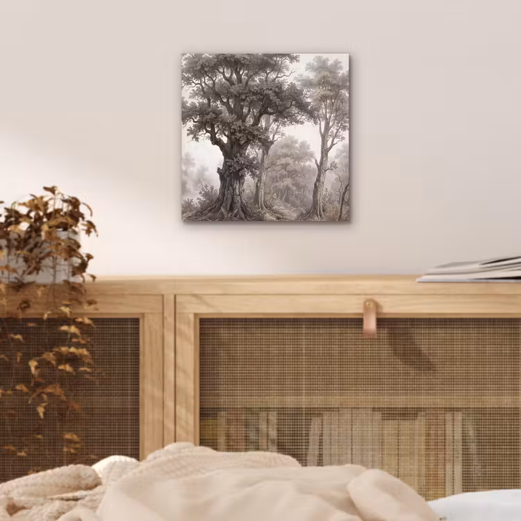 Natuur - Bos - Eik aluminium wit klein -sfeer3