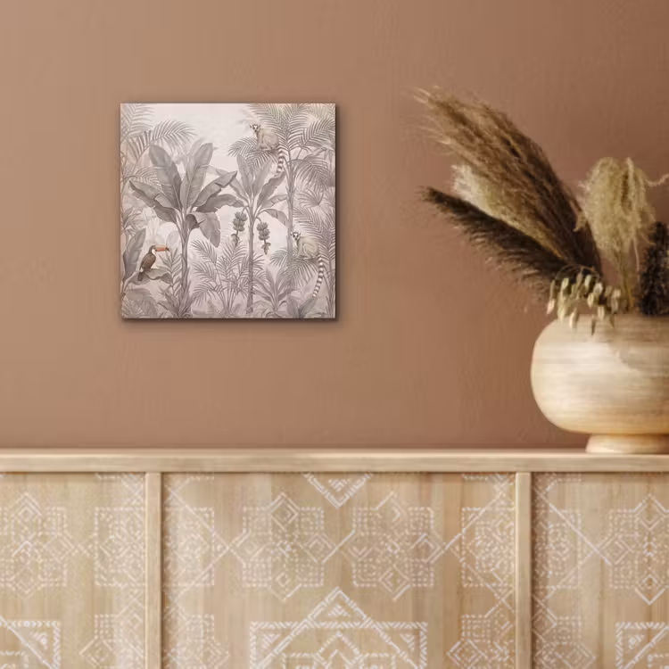 Natuur - Jungle - Ringstaartmaki - Bruin aluminium wit klein -sfeer4