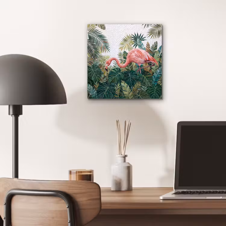 Natuur - Bladeren - Abstract - Groen - Vogel aluminium wit klein -sfeer5